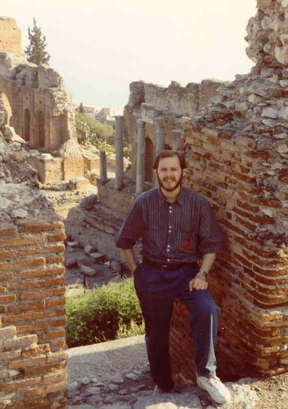 Roger posing at the amphitheatre